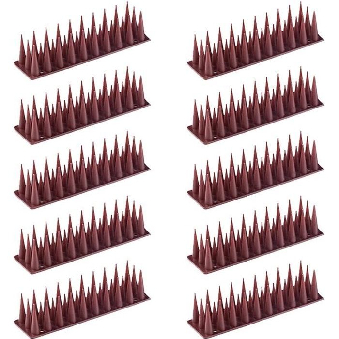 10 Anti Grimper Chat Oiseau Clôture Anti-Escalade Pointes de Oiseau Anti Grimpant Piques Pointes de Dissuasion des Oiseaux pour