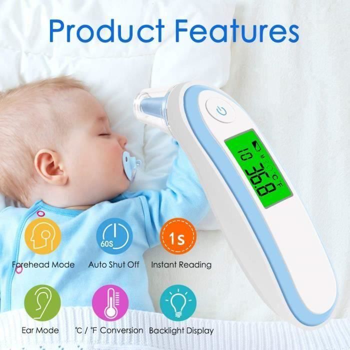 Thermomètre Frontal Et Auriculaire Infrarouge Médicale Thermometre Sans