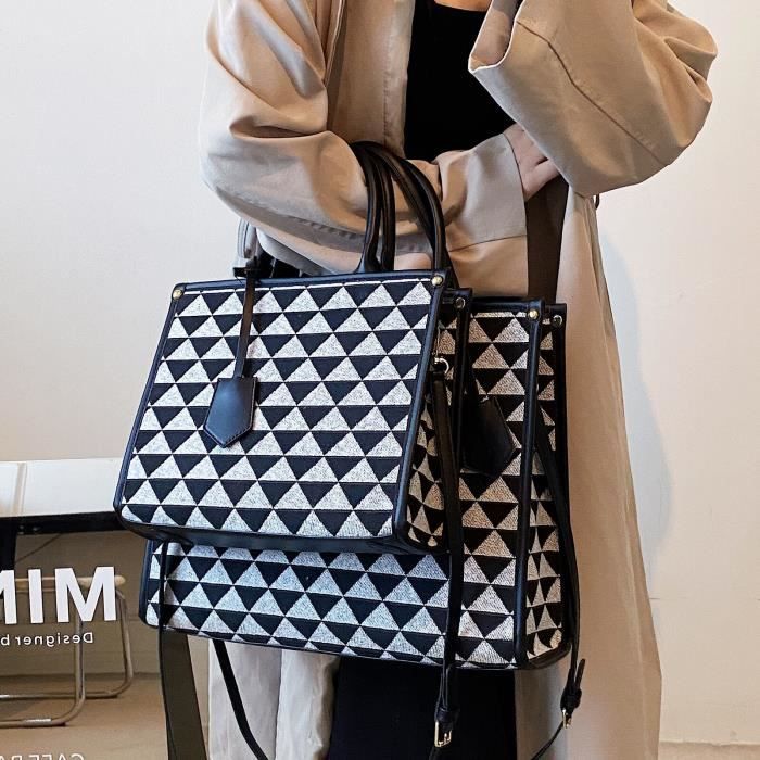 LargeCapacity - sac à bandoulière motif Triangle pour femmes, sacoche LargeCapacity - sac à bandoulière motif Triangle pour femmes, sacoche