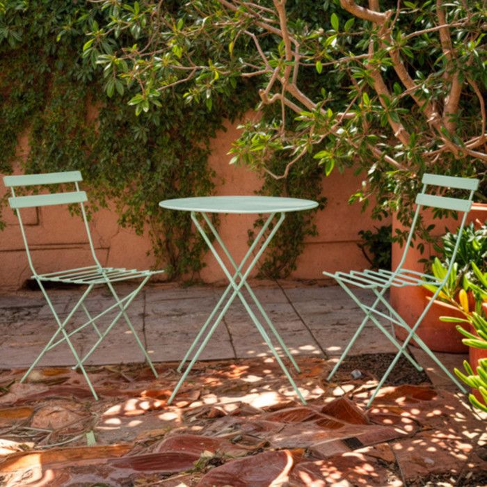 Chaises de bistro pliantes en bois d'acacia massif - VINGVO