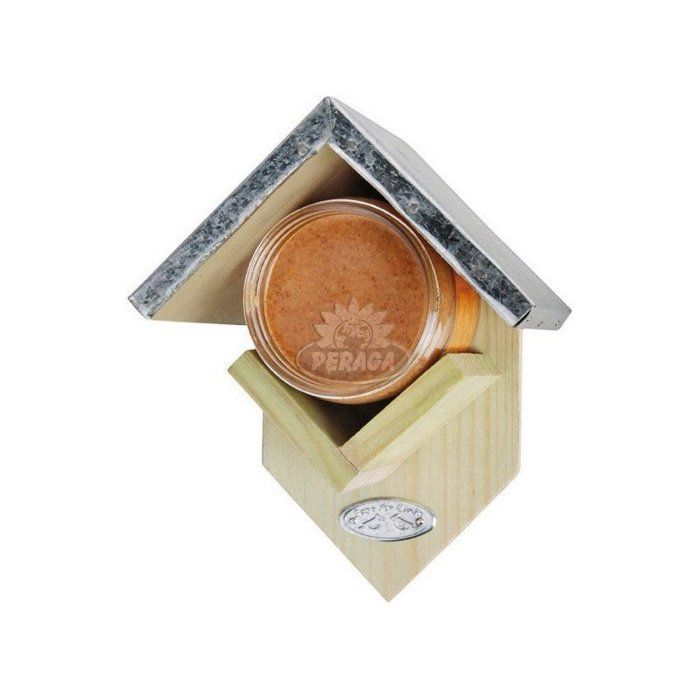Maison oiseaux en bois et aluminium - BEST FOR BIRDS - 15x13x19cm - Pour nourrir les oiseaux de votre jardin