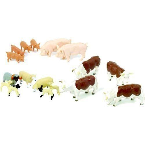 Assortiment de 17 figurines animaux en plastique