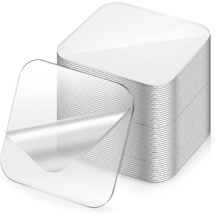 Ruban Adhésif Double Face Extra Fort - 2 Pièces 20cm X 10cm, Transparent, Sans Trace Pour Décoration Maison/Bureau