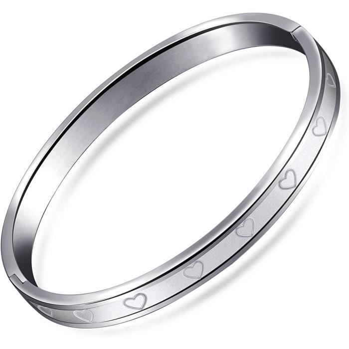 Bracelet D'identification En Acier Inoxydable Argenté Et Rouge | En Stock! | Lucleon