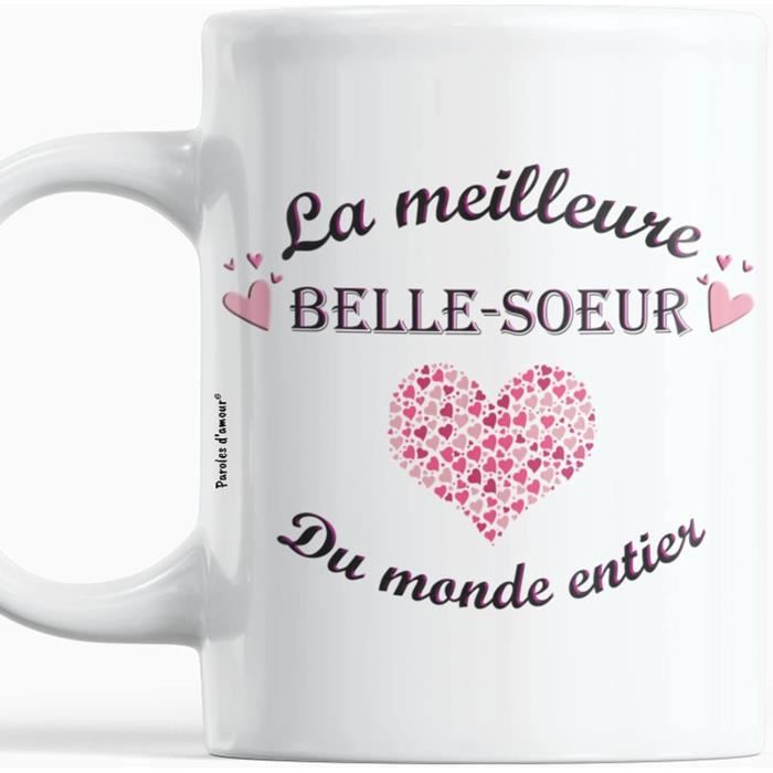 T-Shirt Humour Idée Cadeau Belle Soeur - Message Rigolo Drôle Pour Noël Et Anniversaire