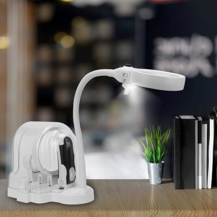 NZQXJXZ 3X Loupe avec Lumière et Support, 9 LED Lampe de