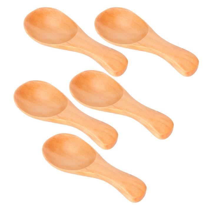 Cuillères En Bois Weenwill 4 Pièces - 14,5cm - Pour Miel, Café, Sucre - Naturel Et Lisse