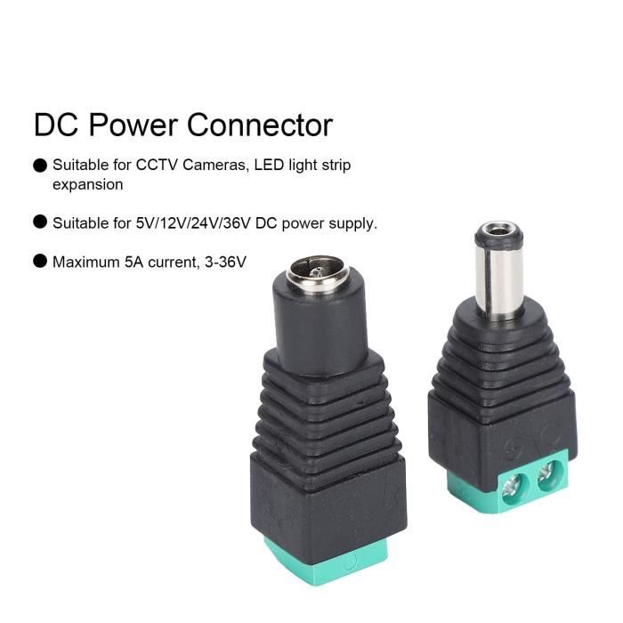 Adaptateur Secteur 12V 2A Avec Splitter 4 Voies - Pour Caméras De Surveillance, Bandes LED