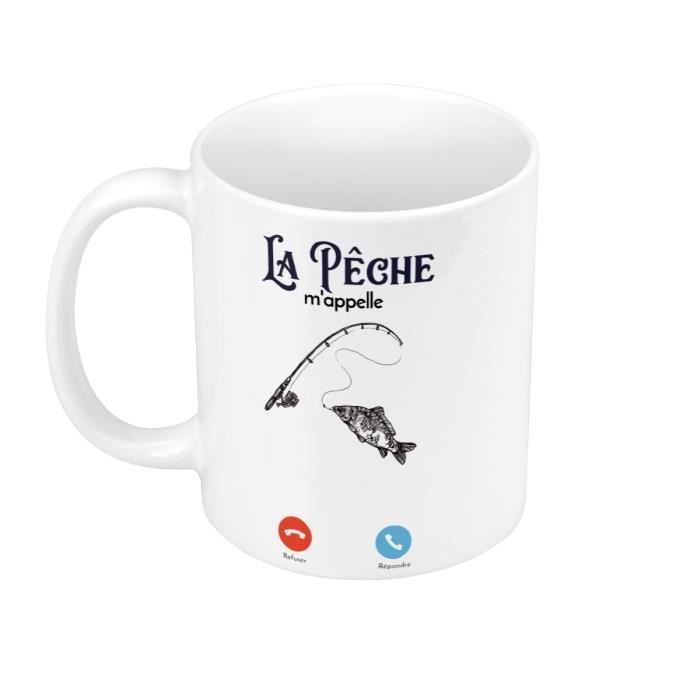 Vintage Mug pêche à la mouche pêcheur Nature extérieur canne et