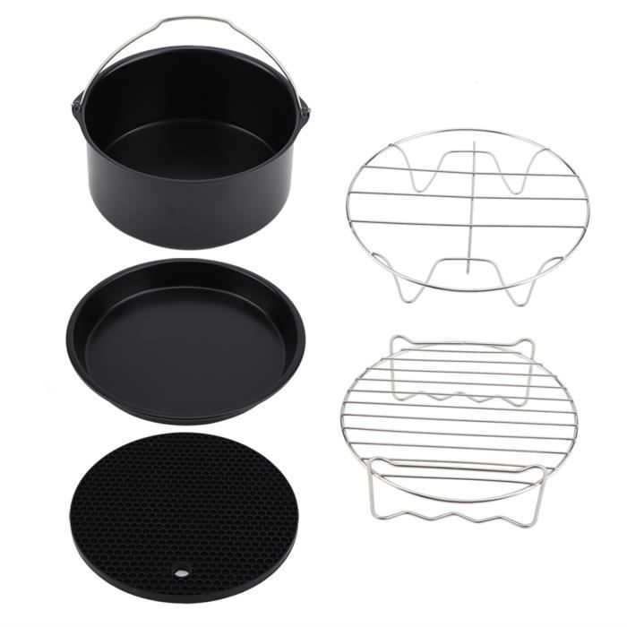 Natudeco Moule à Gâteau Friteuse En Fer Moule à Gâteau Baril De Gâteau Friteuse En Fer Accessoires De Cuisson Accessoires de Friteuse à Air Pour HD9925 HD9860 HD9905 01 Friteuses Standard(18cm