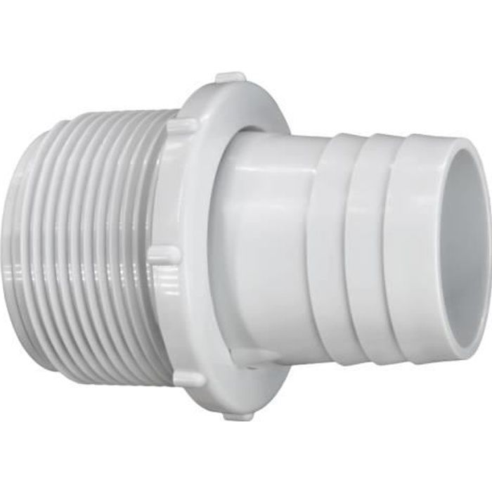 Embout cannelé pour raccord tuyau flottant - Hayward - Modèle 3396 - Blanc - Ø 38 mm
