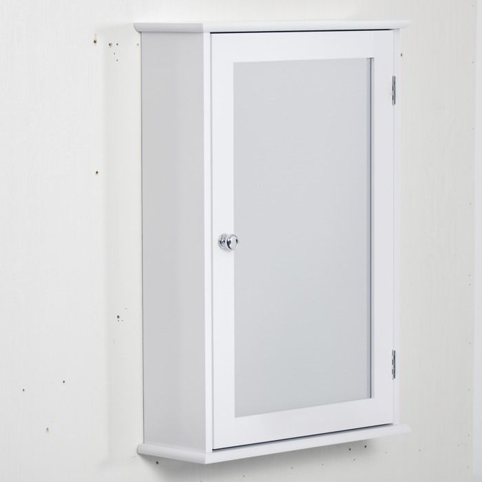 Placard mural miroir blanc