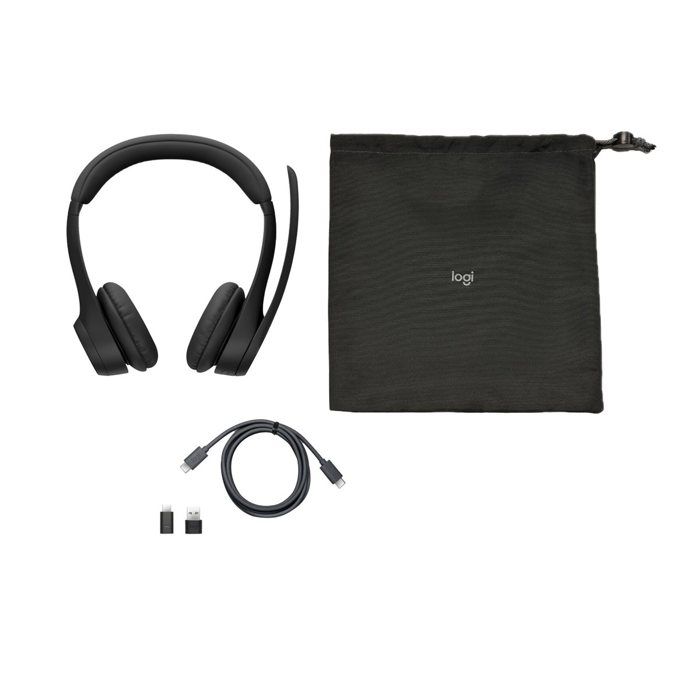 Micro-casque - Bluetooth - sans fil - USB-C via un adaptateur Bluetooth - Logitech - Logitech Zone 305 - Micro-casque - sur-oreille