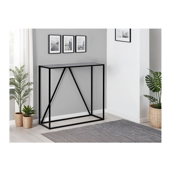 Console FILAR en métal noir - 90x30 cm - Cdiscount Maison