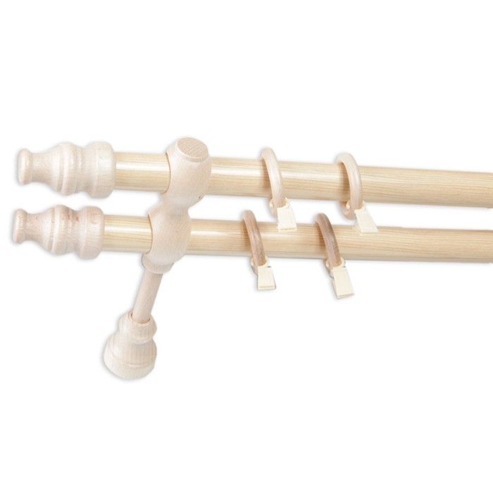 CRIS Tringle en bois Ø 28 mm Pin Double 300 cm