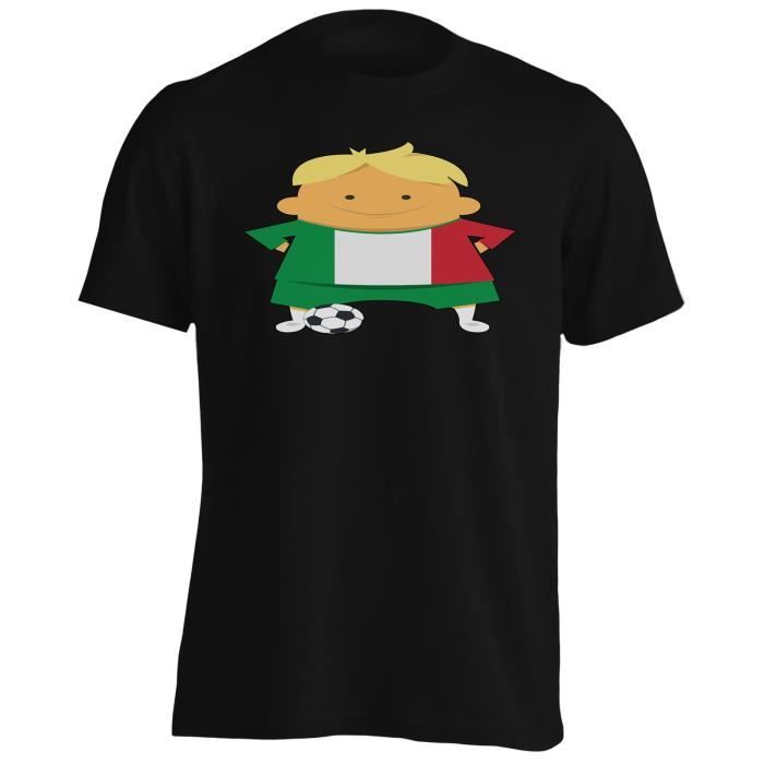 T Shirt Italie Joueur De Football Drole Hommes T Shirt H109m Noir Cdiscount Pret A Porter