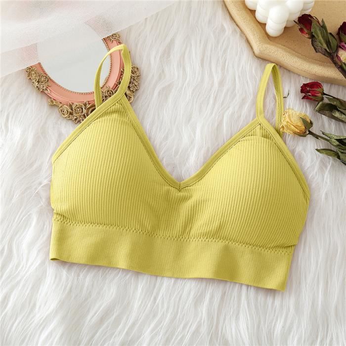 Soutien-gorge Sport CRZ YOGA Femme - Bretelles Croisées, Rembourrage Amovible, Sans Armature, Pour Yoga Et Fitness