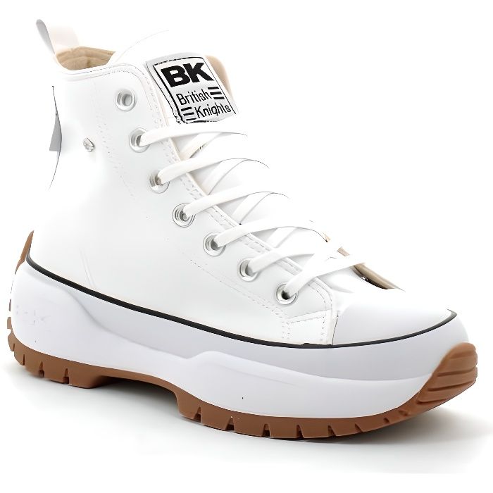 BASKETS - BRITISH KNIGHTS - KAYA MID FLY - Blanc - Homme - Lacets BASKETS - BRITISH KNIGHTS - KAYA MID FLY - Blanc - Homme - Lacets