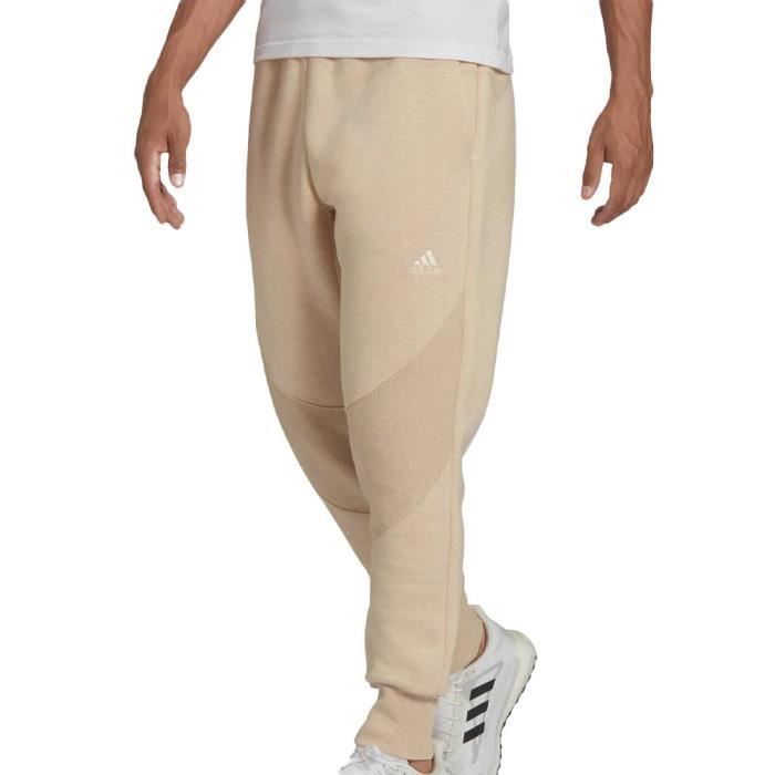 PANTALON JOGGING MELANGE DE FITNESS SOFT TRAINING ADIDAS HOMME BEIGE