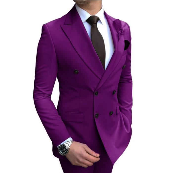 Costume Homme Costume Slim Fit de Marque de Luxe Costume Grande