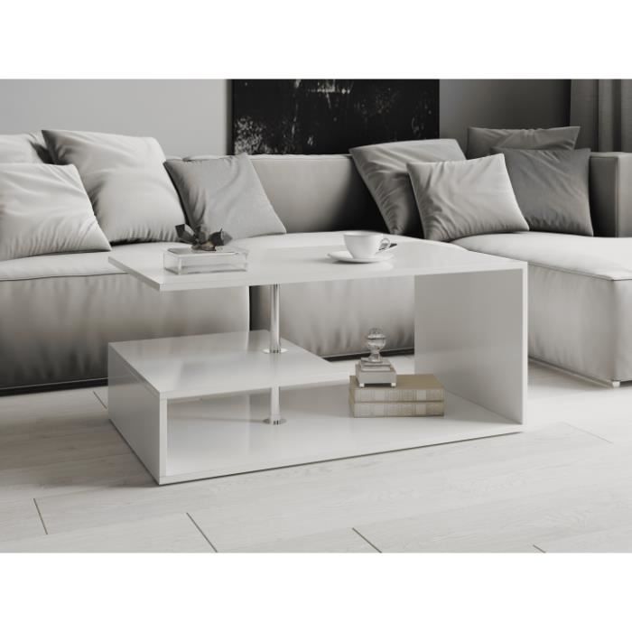 Table basse en Blanc 90 cm