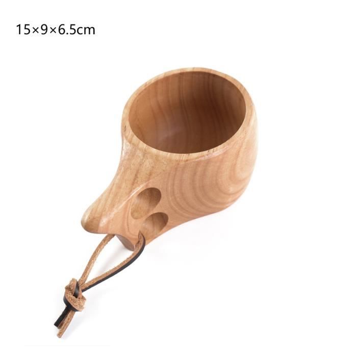 BOL,B--Tasse En Bois De Style Japonais, Style Jujube Créatif, Isolation