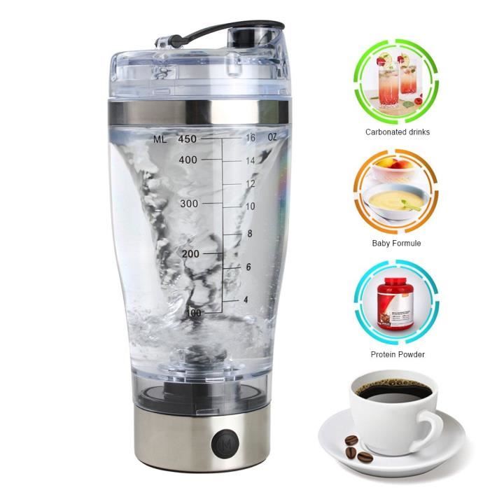 Shaker Mélangeur Transparent 600ml INSPORT - Sans BPA, étanche, Avec Ressort à Billes