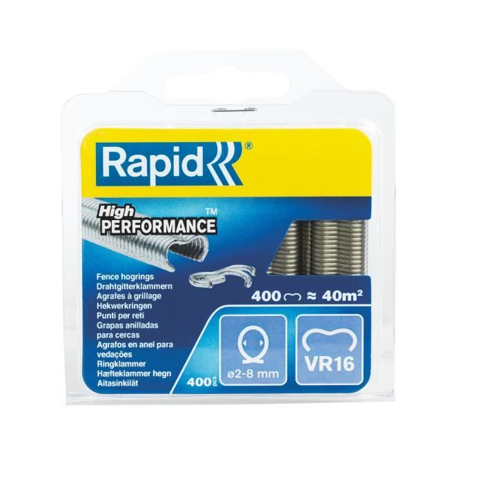 Rapid Agrafes à grillage VR16 Agraf galvas 400 agr - vue 1