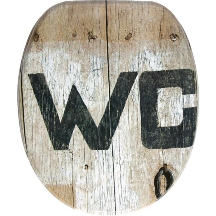 Abattant WC frein de chute soft close Old Style SANILO Finition de haute qualite Fixation facile Cdiscount Bricolage