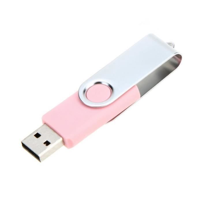 Cle USB 2.0 Couleur Rose Flash U Disque Modele 32G Haute Vitesse