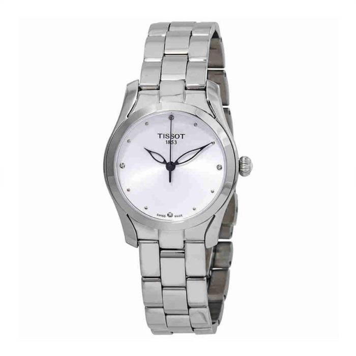 Tissot T-Wave Femme Diamant 30mm Quartz Montre T112.210.11.036.00