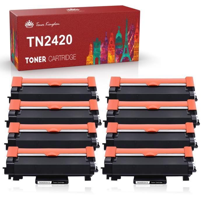 TONER KINGDOM 8 NOIR Cartouche de Toner Brother TN2420 TN2410 compatible  pour DCP-L2530DW L2510D L2350DN MFC-L2750DW L2710DN 2710 - Cdiscount  Informatique