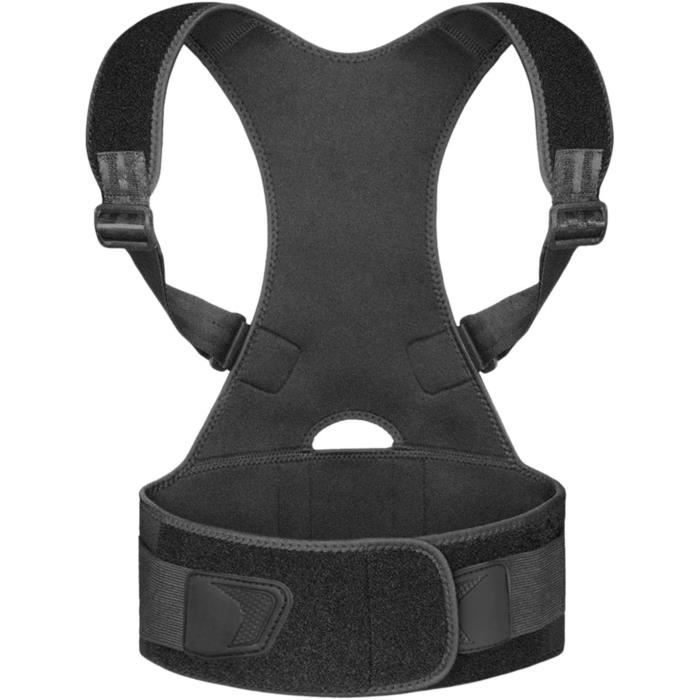 Correcteur De Posture Pour Dos Et épaules - Réglable, Noir, Tailles S à 2XL - Marque ICB, Neuf