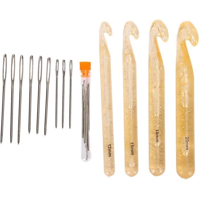 Kit De 9 Crochets à Tricoter Ergonomiques - Tailles 2.0 à 6.0 Mm - Poignée En Silicone Confortable Pour Débutants Et Confirmés