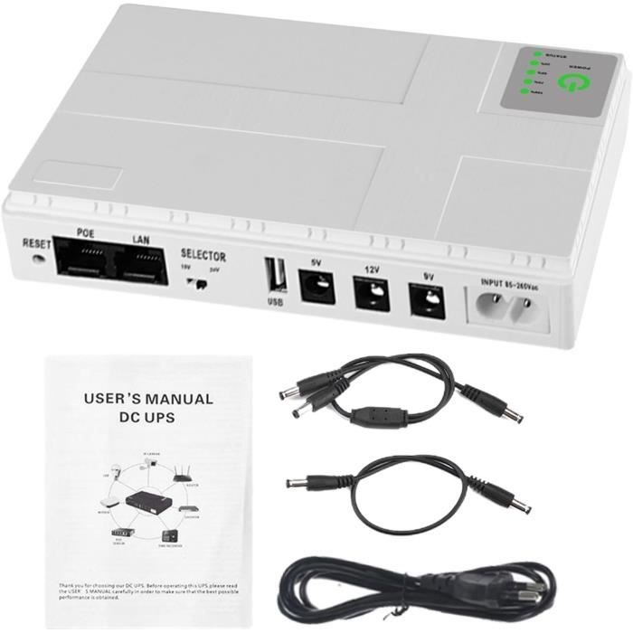 Mini UPS Alimentation de Secours pour Router, Modem, Caméra