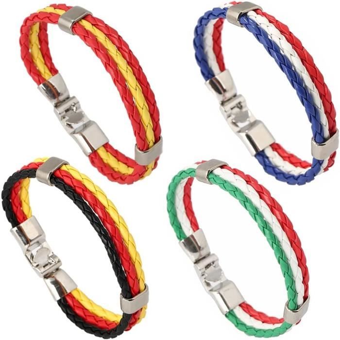 Bracelet Cuir Portugal Avec Cristal - Bracelet Tressé Souvenir Voyage - Cadeau Homme/Femme - Longueur 21 Cm - 2