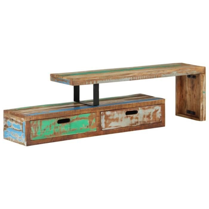 vidaXL Meuble TV Bois de récupération massif 351678