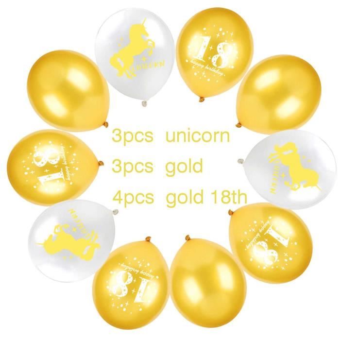 10pcs Ballons Pour Fete Anniversaire 18 Ans Decoration Or Blanc Modele Cdiscount Maison 10pcs Ballons Pour Fete Anniversaire 18 Ans Decoration Or Blanc Modele Cdiscount Maison