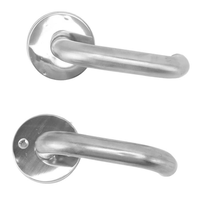 Poignée De Porte Coupe-feu – Bouton En Acier Inoxydable Argenté, Barre D'appui