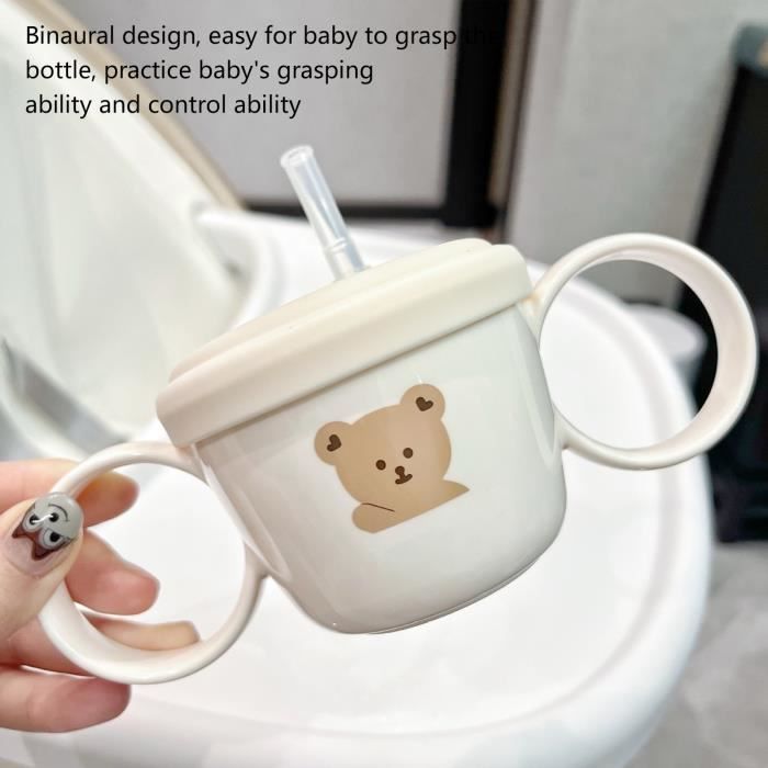 Moonkie Gobelet Bébé Silicone 4 Mois+ – Tasse D'Apprentissage 2 Oz Avec Base Lestée Anti-Basculement, Sans BPA, Rose Blush, Lave-Vaisselle OK