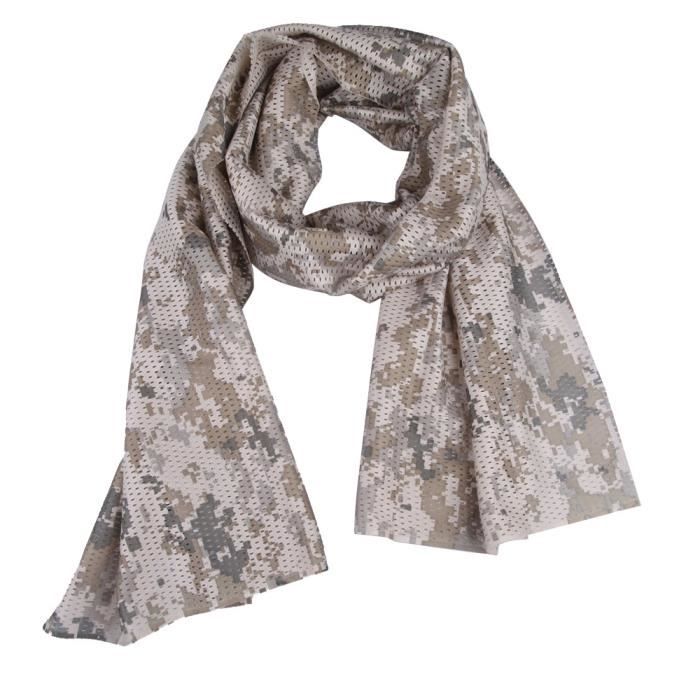 Écharpe Tactique En Maille Glixoft - 90x180 Cm - Filet Camouflage Pour Chasse, Camping, Cyclisme