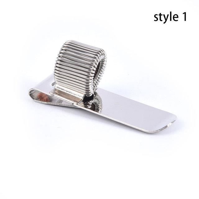 4 clips porte-crayon magnétique avec boucle à ressort réglable, noir (F
