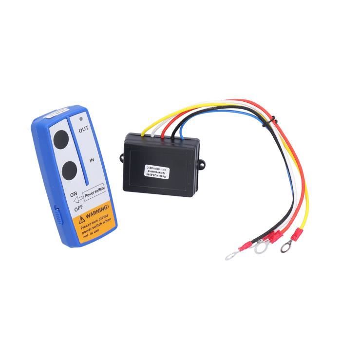 Télécommande Treuil électrique Avec Câble 3.6m Et Rallonge - Connecteur 3 Broches, Compatible Treuils 5000kg