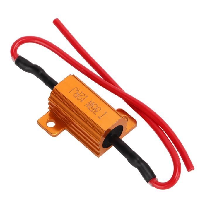 Lot De 2 Résistances De Charge 50W 2000 Ohm - Boîtier Aluminium Doré, Pour Dissipation Thermique - Usage électronique, Alimentation, Servo