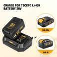 CHARGEUR DE PILES Chargeur de Batterie 2Ah et de Batterie 4Ah,Compatible avec Toutes Les Batteries 18V,Chargeur 4A pour Un Charge-1