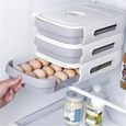 Boite a Oeuf de Rangement Frigo en Plastique Panier 18 Oeufs Range Frais Empilable Distributeur la Cuisine Refrigerateur-1