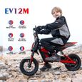 EVERCROSS EV12M Moto Électrique pour Enfants 3-12 Ans 300W 25KM/H 3 Niveaux de Vitesse,Pneu 12" Cadeau super Rouge-1