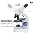1000X Microscope biologique binoculaire Microscope étudiant laboratoire biologique expérience-1