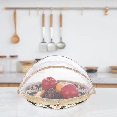 Panier à Fruits En Bambou Tressé - Anti-poussière & Anti-insectes - Idéal Pour Cuisine, Pique-nique Et Décoration Maison - 2