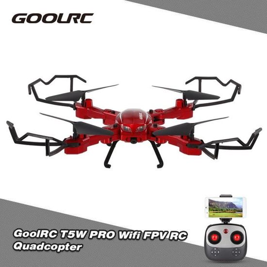 Anself GoolRC T5W PRO 2.4G 4CH 720 P HD Camera Wifi FPV Pliable RC Quadcopter Selfie Drone One key Retour Altitude Tenir Cdiscount Jeux Jouets